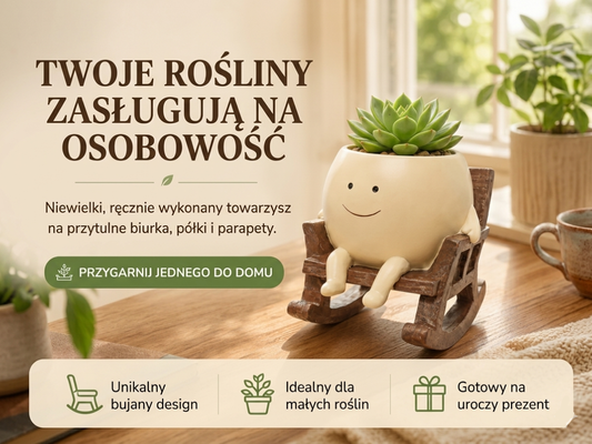 Pan Kwiatek™ - Bujający Przyjaciel Doniczka
